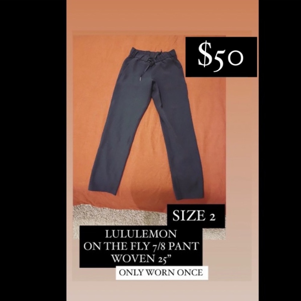 lululemon woven on-the-fly 7/8 pants